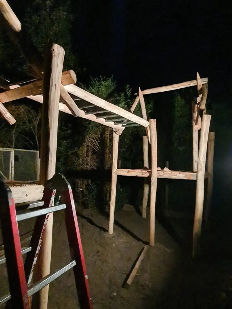 De eerste staanders staan